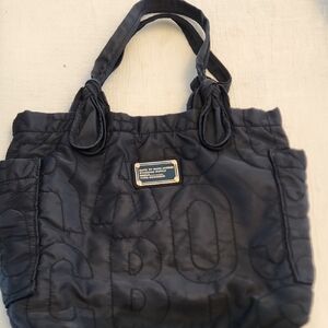 Marc Jacobs Stylish Navy Quilted Tote Bag